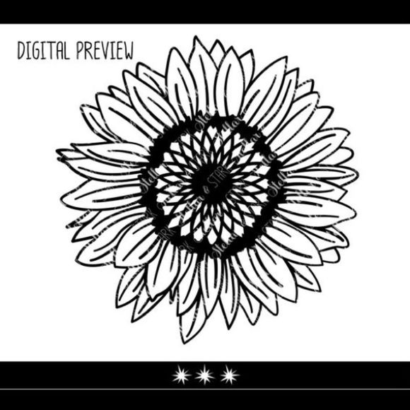 Sunflower Vinyl Decal Sunflower Car Decal/Sticker - Picture 3 of 4